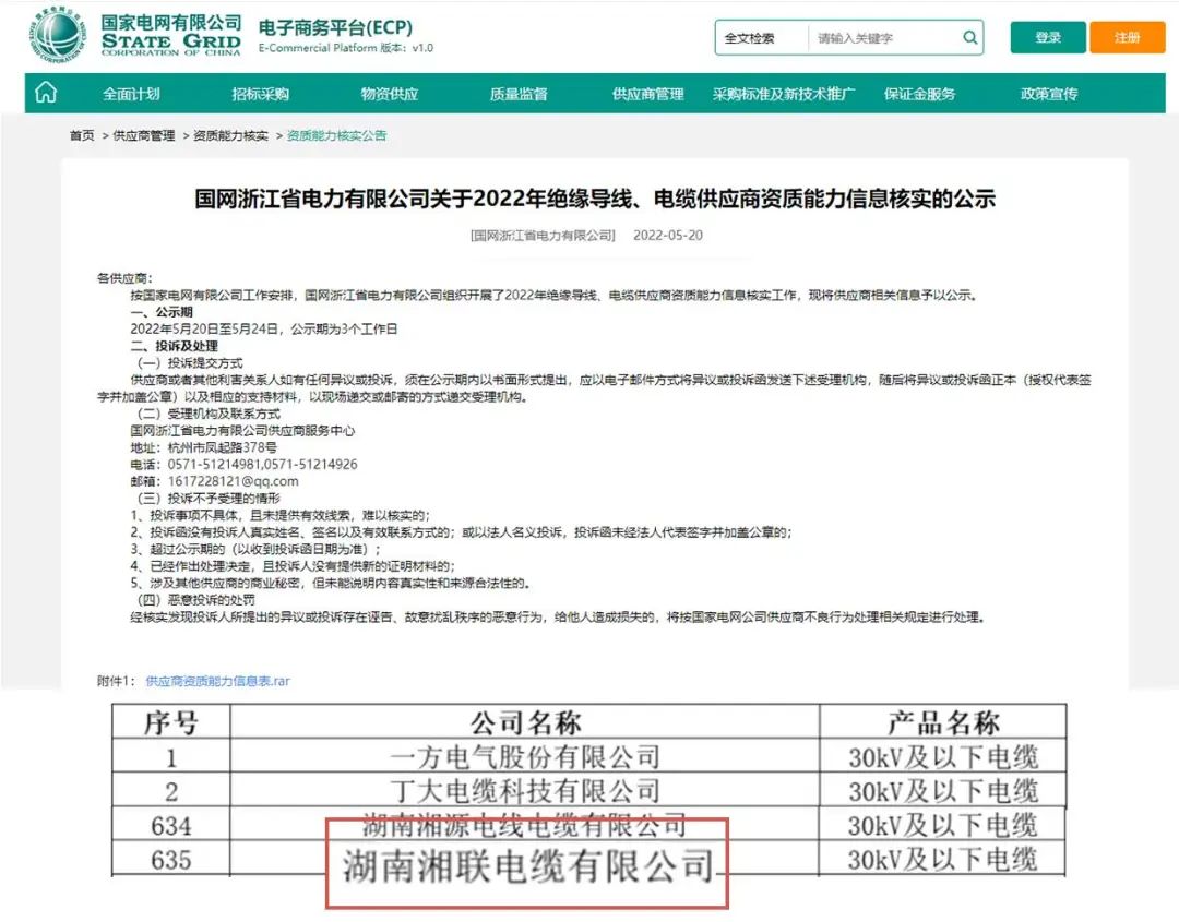 喜訊 | 湘聯電纜順利通過國家電網“供應商資質能力”審核！